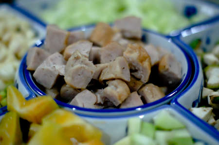 meat pieces with other vegetablesの写真素材