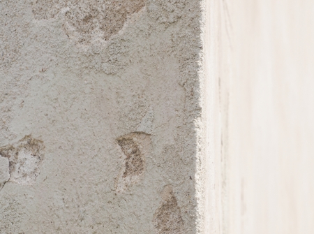 Old wall of the church from the early 18th century with with acute angle cornerの写真素材