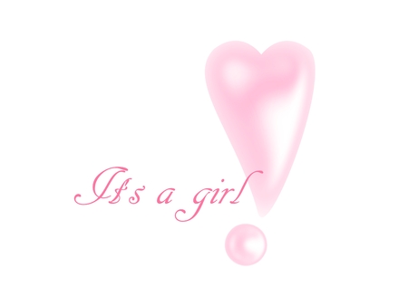 Notice of the birth of a girlの写真素材