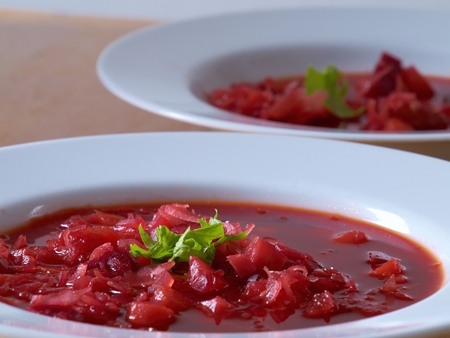 Vegan version of Eastern European borscht soup. Borsch is popular especially in Russia and Ukraine.の写真素材