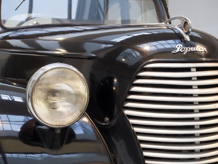 MLADA BOLESLAV - FEBRUARY 10, 2018: Skoda Popular 995 typ 937, year of manufacture 1939. Skoda Museum in Mlada Boleslav, Czech republicのeditorial素材