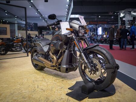 PRAGUE - FEBRUARY 28, 2019:  International Fair for Motorcycles - MOTOSALON.