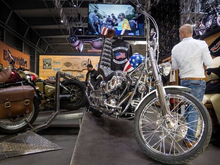 PRAGUE - FEBRUARY 28, 2019:  International Fair for Motorcycles - MOTOSALON.のeditorial素材