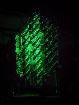 PRAGUE - OCTOBER 13, 2019: Installation Reflection by Adam Cigler & Petr Vacek in
Convent of St Agnes of Bohemia
within the Prague Light festival Signal 2019.のeditorial素材