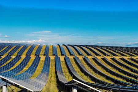 France, Alpes-de-Haute-Provence (04), Puimichel. The Mees. Solar farm panelのeditorial素材