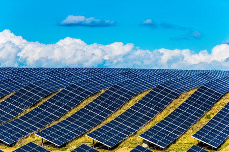 France, Alpes-de-Haute-Provence (04), Puimichel. The Mees. solar-farmのeditorial素材