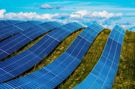 France, Alpes-de-Haute-Provence (04), Puimichel. The Mees. solar-farmのeditorial素材
