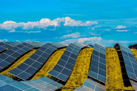 France, Alpes-de-Haute-Provence (04), Puimichel. The Mees. solar-farmのeditorial素材