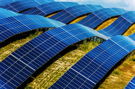 France, Alpes-de-Haute-Provence (04), Puimichel. The Mees. solar-farmのeditorial素材