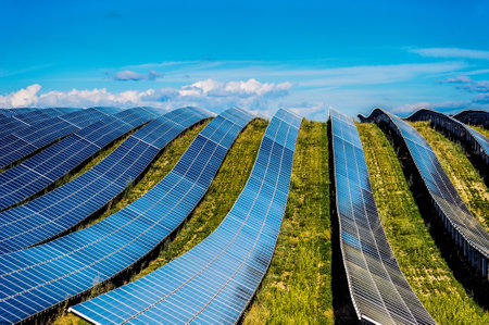 France, Alpes-de-Haute-Provence (04), Puimichel. The Mees. solar-farmのeditorial素材