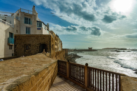 Morocco. Essaouira. The sqala of the Kasbah. Artillery platform dating from the 18th centuryのeditorial素材