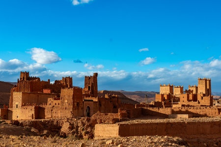 North Africa. Morocco. The old ruined kasbah of Tamdaghtのeditorial素材
