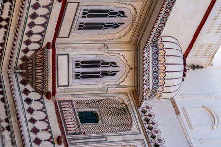 India. Rajasthan. Jaipur. City Palace. Architecture detailの写真素材