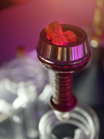 Hookah smoke in cafe & lounge barの写真素材