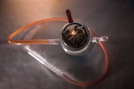 Hookah smoke in cafe & lounge bar