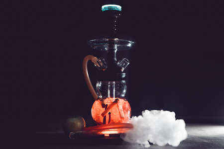 Hookah smoke in cafe & lounge barの写真素材