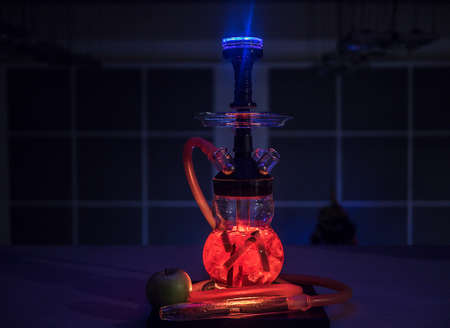Hookah smoke in cafe & lounge bar
