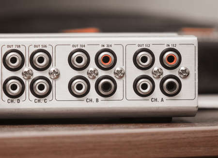 Dj music midi controller mixing club setの写真素材