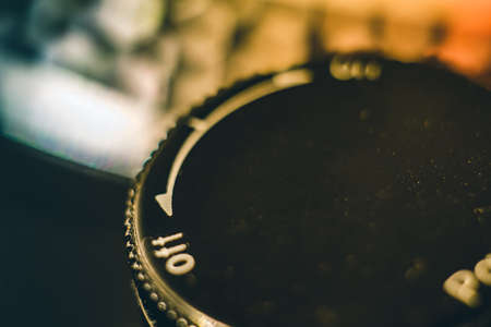 Dj turntables, mixing music, scratch clubの写真素材