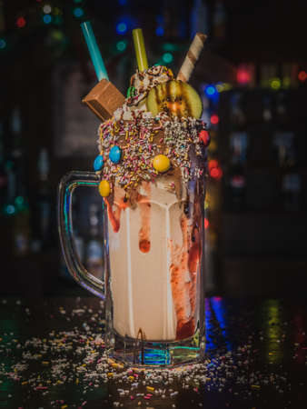 Delicious and beautiful cocktail at the barの写真素材