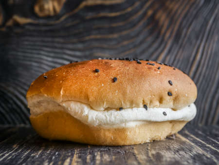 Very tasty juicy meat burgerの写真素材
