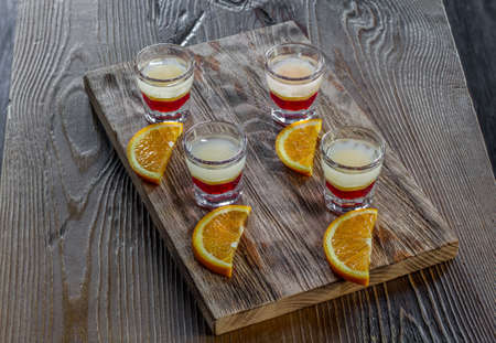 Bar alcoholic shots, mix cocktailの写真素材