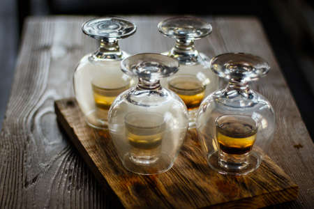 Bar alcoholic shots, mix cocktailの写真素材