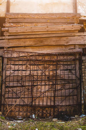 Old door with interesting textureの写真素材