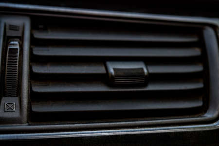 Salon of a car, parts from leather and plasticの写真素材