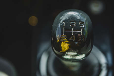 Salon of a car, parts from leather and plasticの写真素材