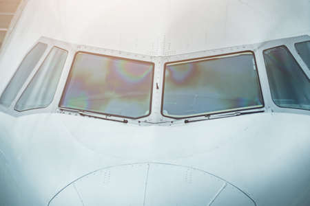 Airplane at the airport before the flightの写真素材