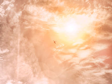 Beautiful sky, summer warm day texture