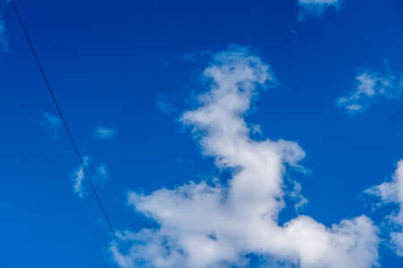 Beautiful sky, summer warm day textureの写真素材