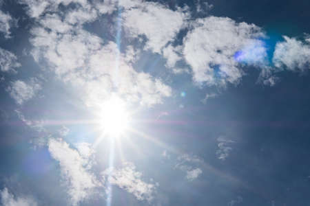 Beautiful sky, summer warm day textureの写真素材
