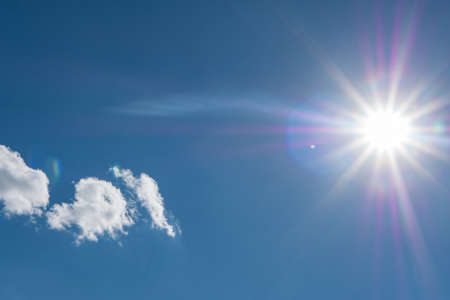 Beautiful sky, summer warm day textureの写真素材