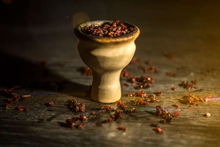 Hookah bowl, with tobacco stuffed into itの写真素材