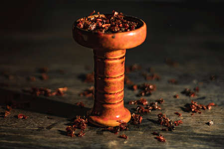 Hookah bowl, with tobacco stuffed into itの写真素材