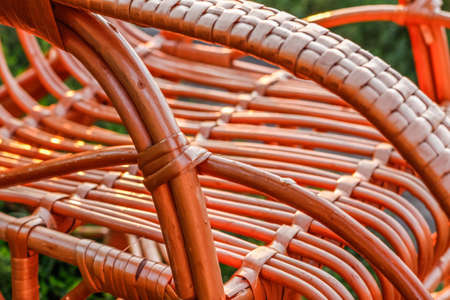 Woven handmade furniture in details. Individual productionの写真素材