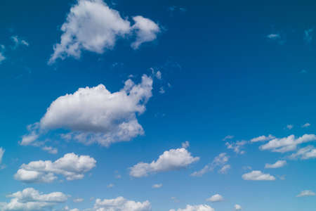Beautiful sky with clouds in early May