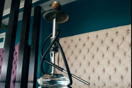 New Glass Hookah with beautiful backlight in the cafe