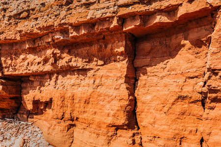 old clay canyon on the beach of the orange color