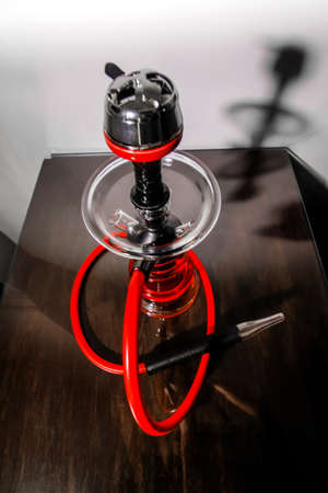 New Glass Hookah with beautiful backlight in the cafe