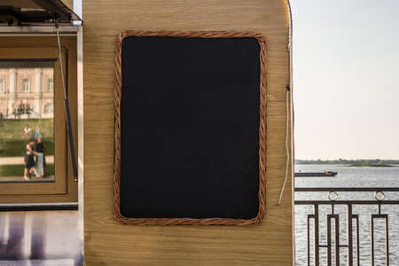 Street stand at a summer cafe on a sunny dayの写真素材