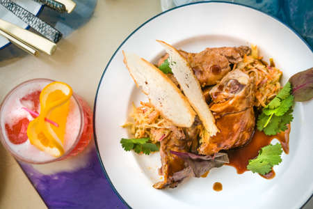 Vkusnoe, delicious hot dish of meat with vegetables and spicesの写真素材