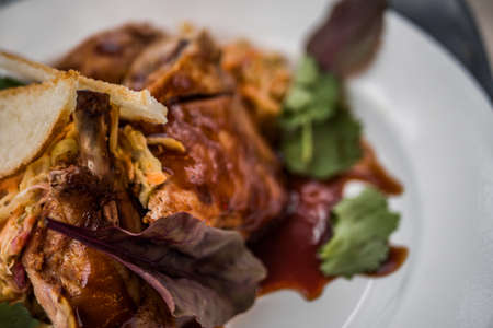 Vkusnoe, delicious hot dish of meat with vegetables and spicesの写真素材