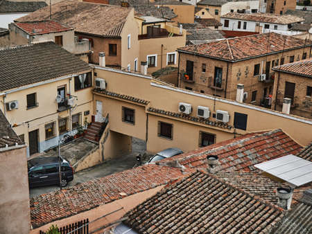 Panorama of the old city of Toledo, the former capital of Spain. Evening timeのeditorial素材