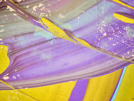 Texture of blue paint drawing on canvas using a pendulum.の写真素材