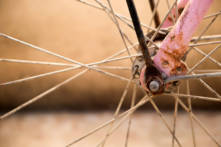 Bicycle steel wheelsの写真素材