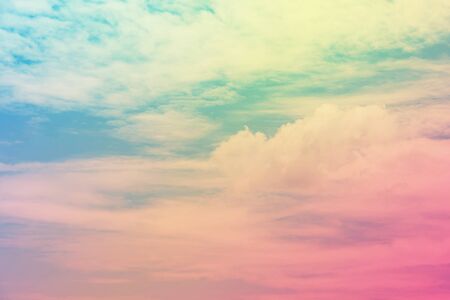 A soft sky background with a pastel coloredの写真素材