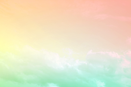 A soft sky background with a pastel colored